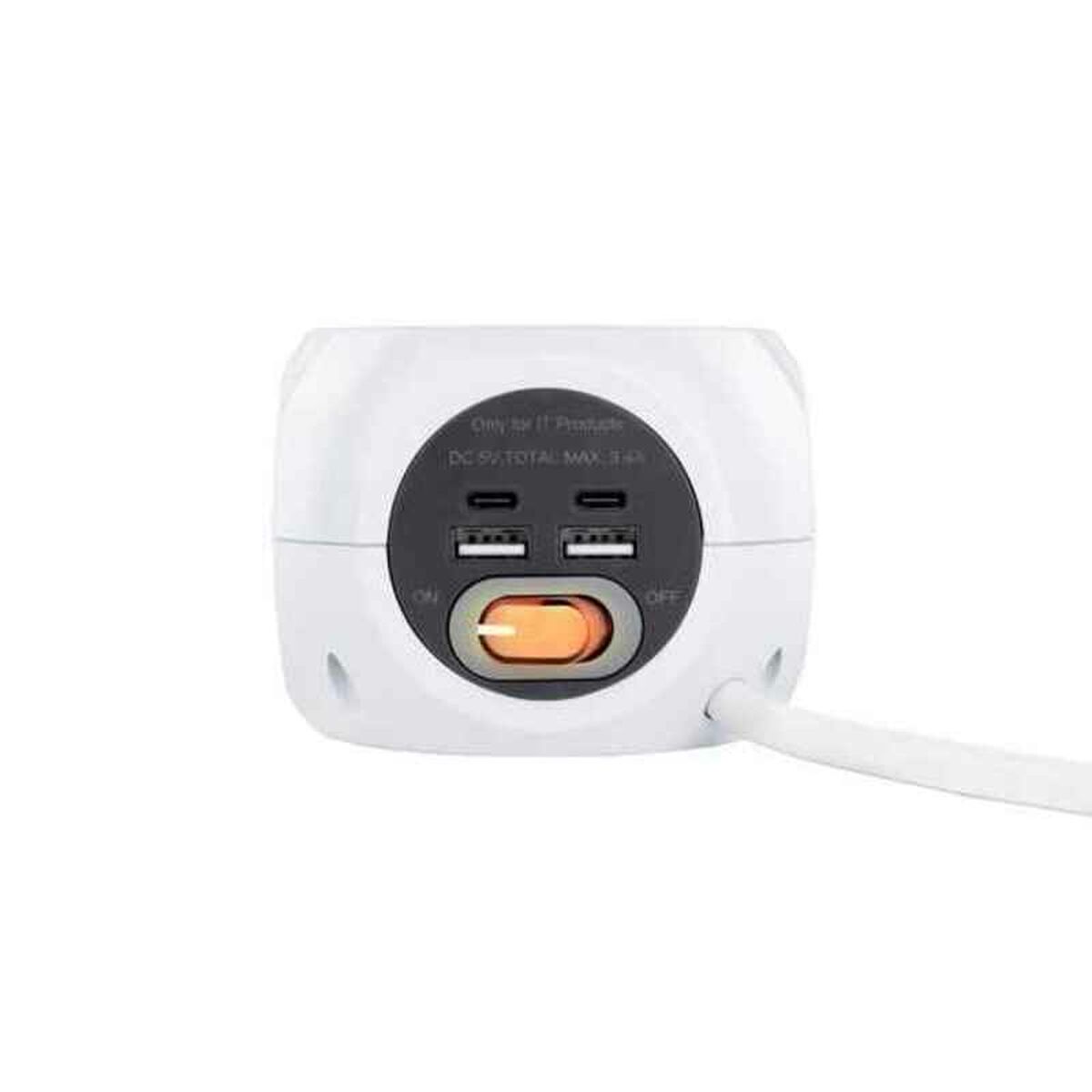 3-socket plugboard with power switch NANOCABLE 10.37.0001 1,4 m White-2